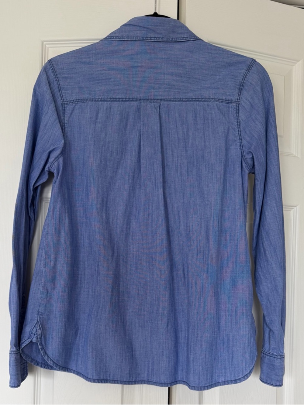 Light Blue Denim Button-Up Shirt - Size S - Picture 3 of 4